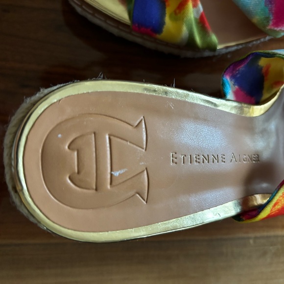 Etienne Aigner wedge colorful shoe size 9 - Picture 4 of 4